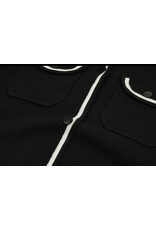Black w/ White Contrast Hoodie Sweater