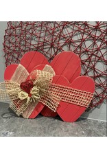 db Db triple heart w/ ribbon