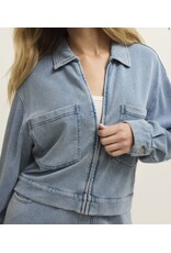 ZSupply ZSupply Heritage Knit Denim Jacket Ocean Air Indigo