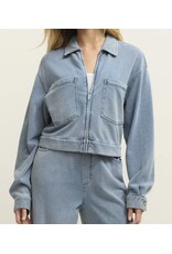 ZSupply ZSupply Heritage Knit Denim Jacket Ocean Air Indigo