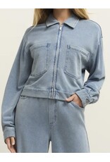 ZSupply ZSupply Heritage Knit Denim Jacket Ocean Air Indigo