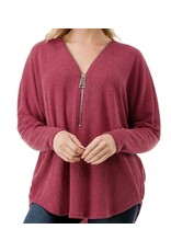 Ariella Popular dolman slv zipper  top