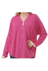 Ariella Popular dolman slv zipper  top