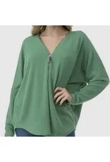Ariella Popular dolman slv zipper  top