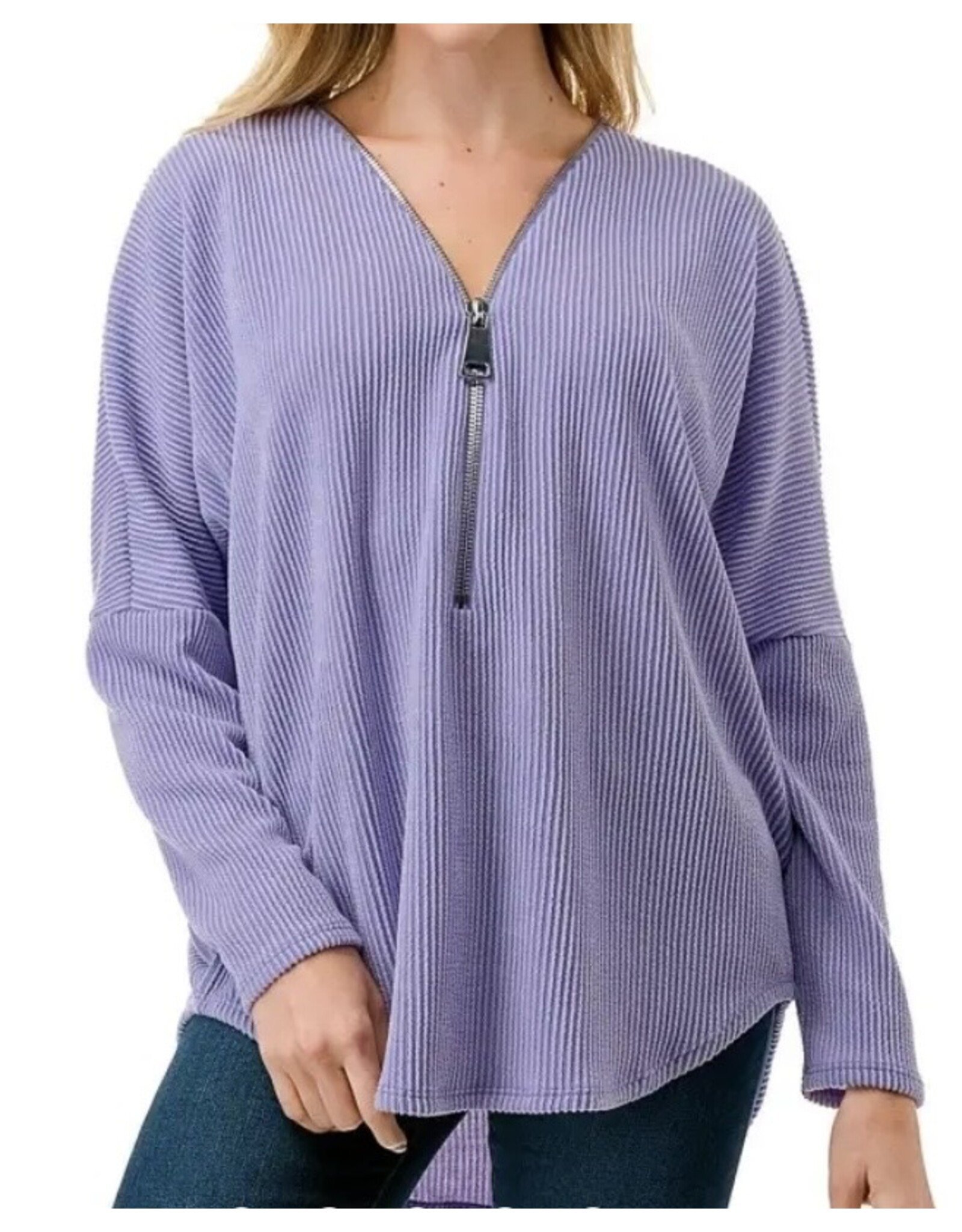 Ariella Popular dolman slv zipper  top