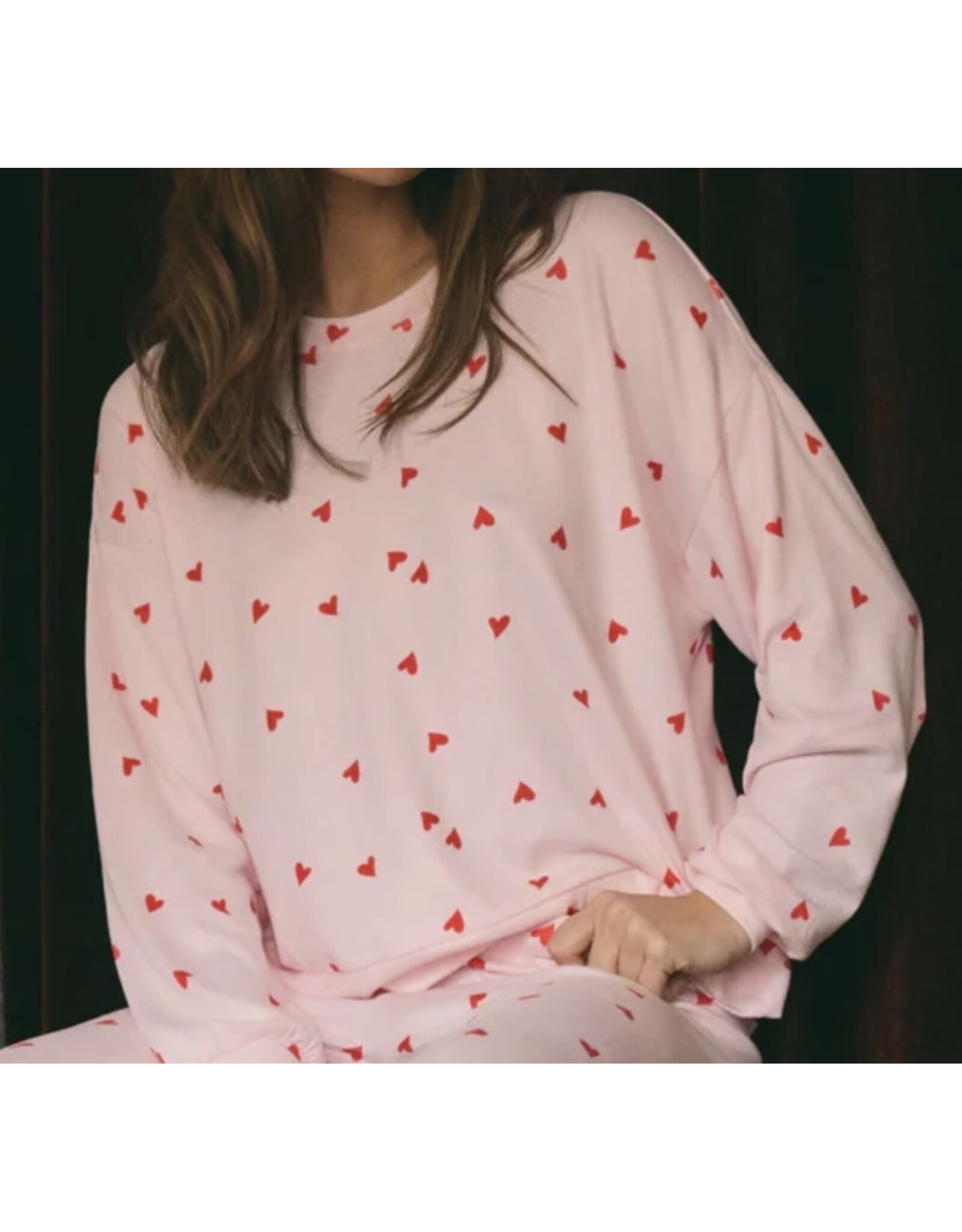 ZSupply Mira Heart LS Top Pink
