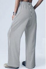 Black Stripe Wide Leg Lounge Pants