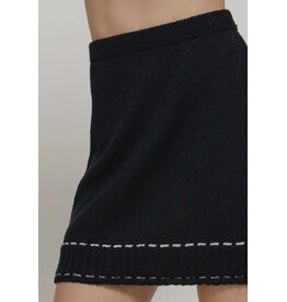 Contrast Stitched Mini Skirt