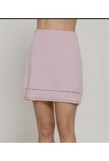 Contrast Stitched Mini Skirt