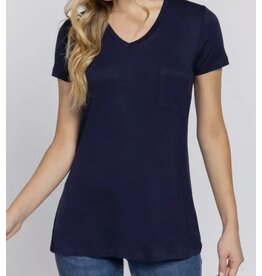 V-neck tee with pocket
