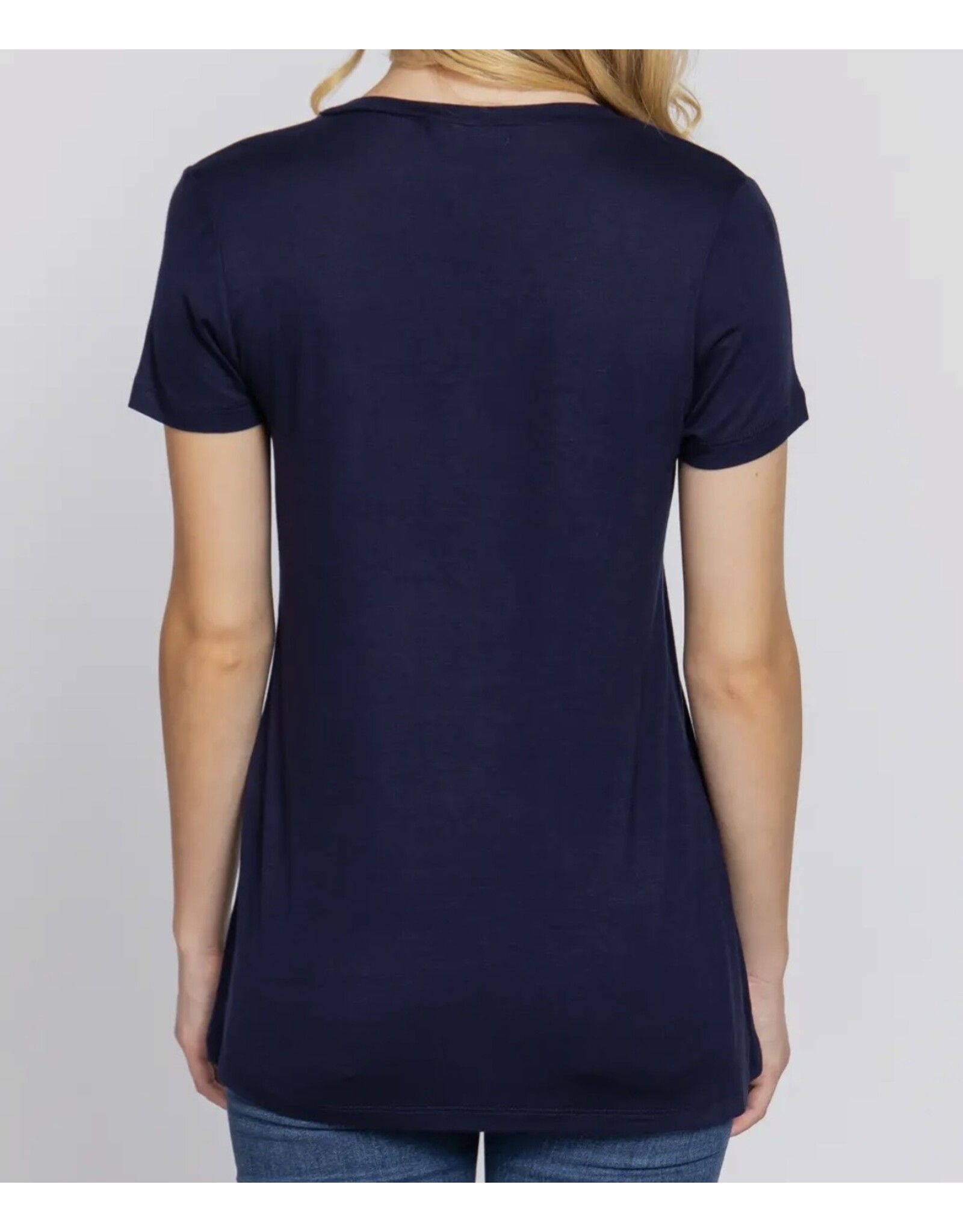 V-neck tee with pocket