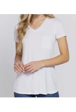 V-neck tee with pocket