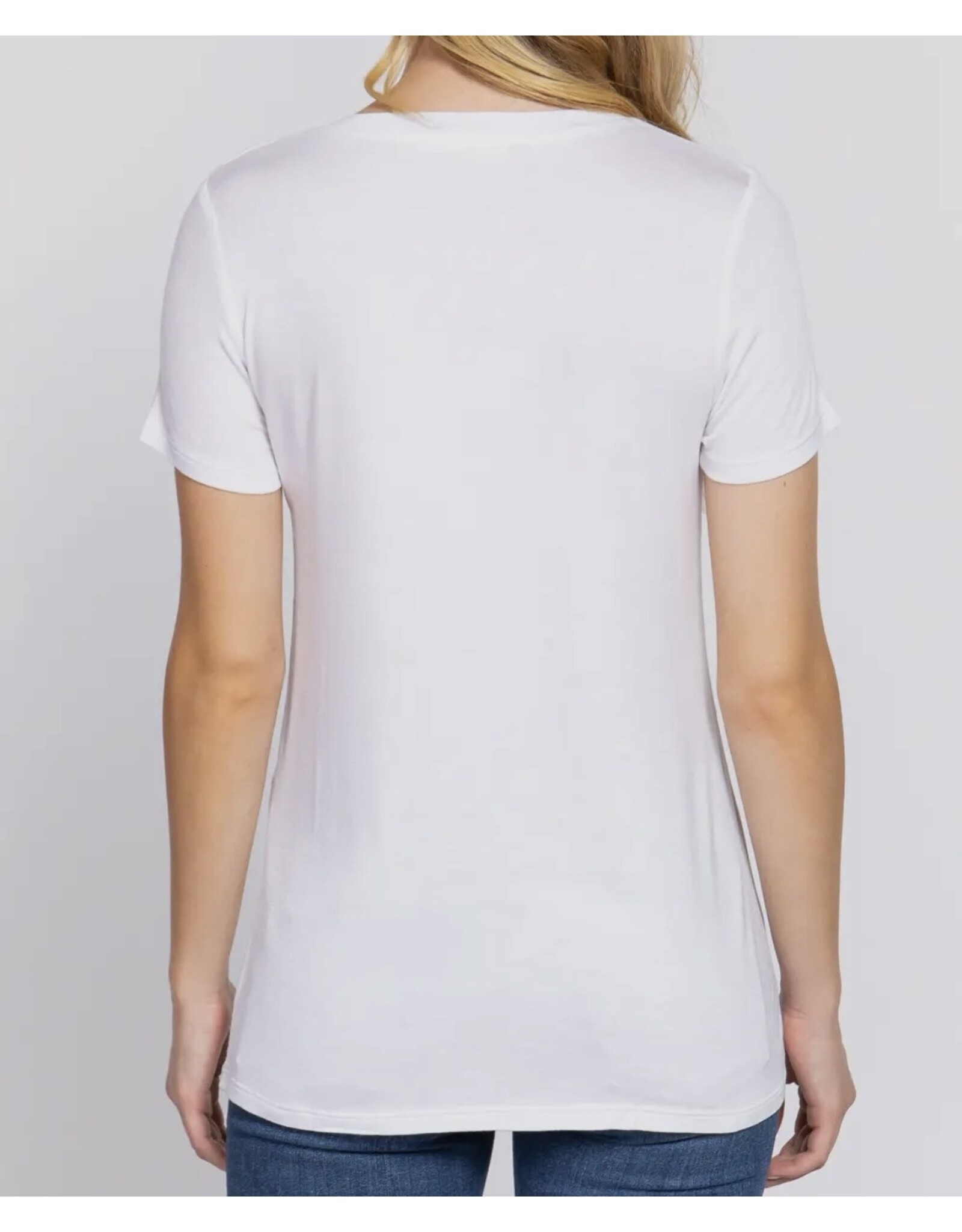 V-neck tee with pocket