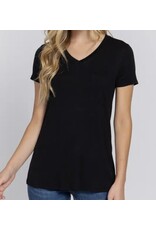 V-neck tee with pocket