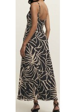 ZSupply ZSupply Charisma Tova Palm Midi Dress Black