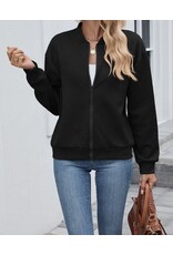 Quilted Zip-Up Bomber Jacket