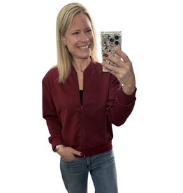 Quilted Zip-Up Bomber Jacket