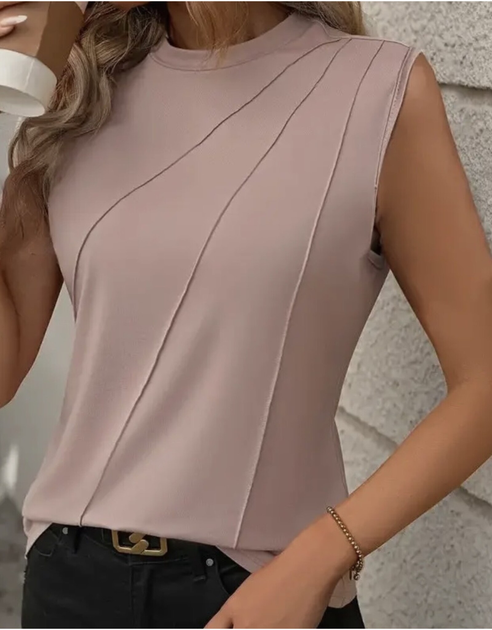 Front Seam Sleeveless Tank