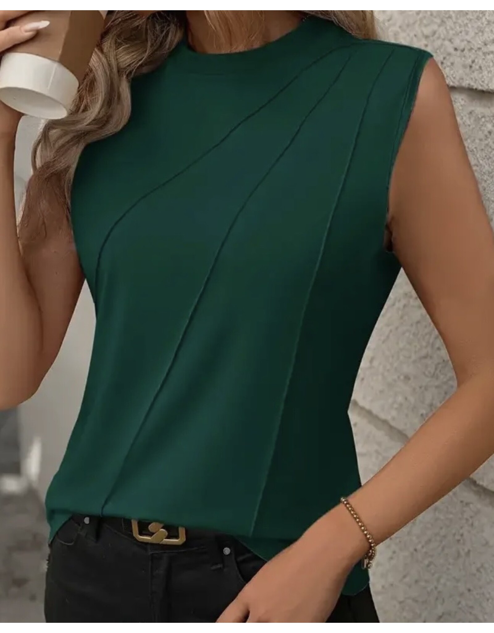 Front Seam Sleeveless Tank