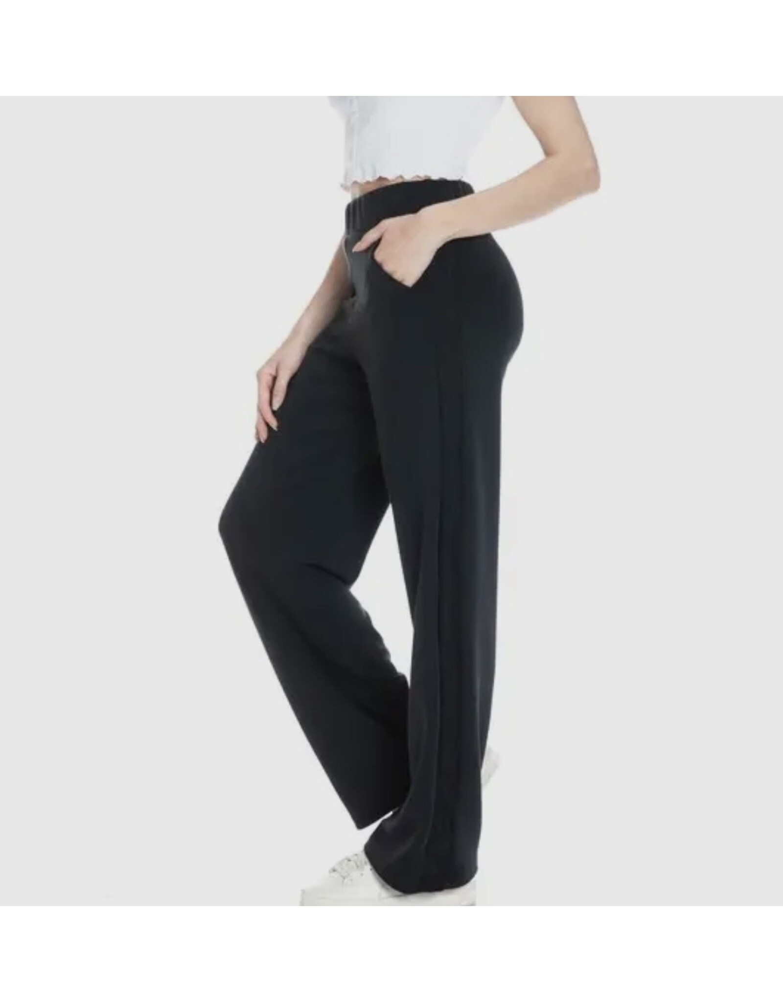 Ariella Black side panel designer pants