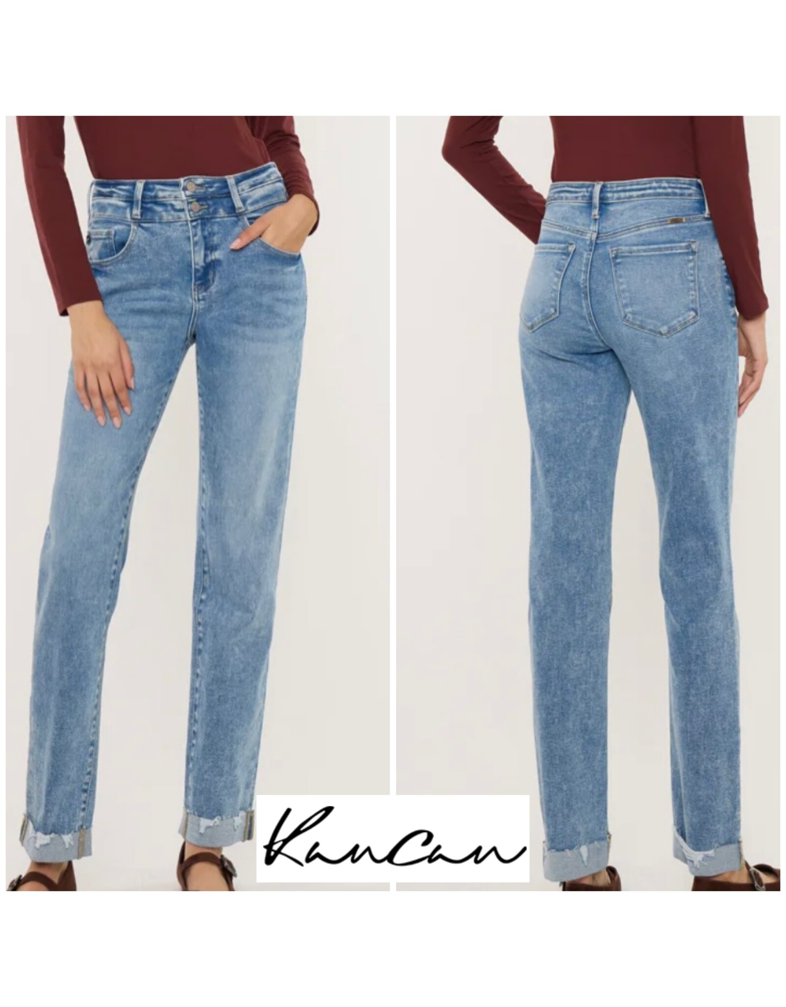 Kancan Solar HR Slim Straight Jeans