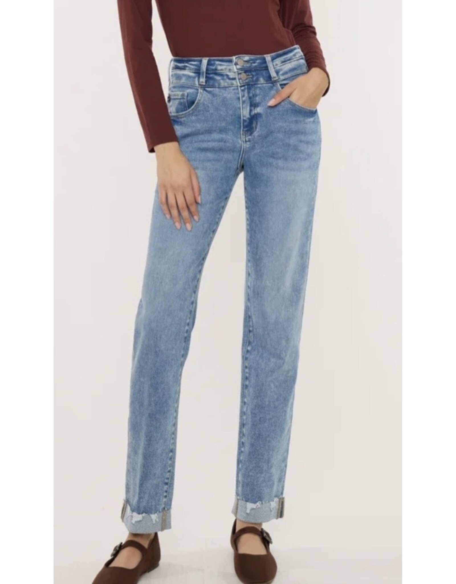 Kancan Solar HR Slim Straight Jeans