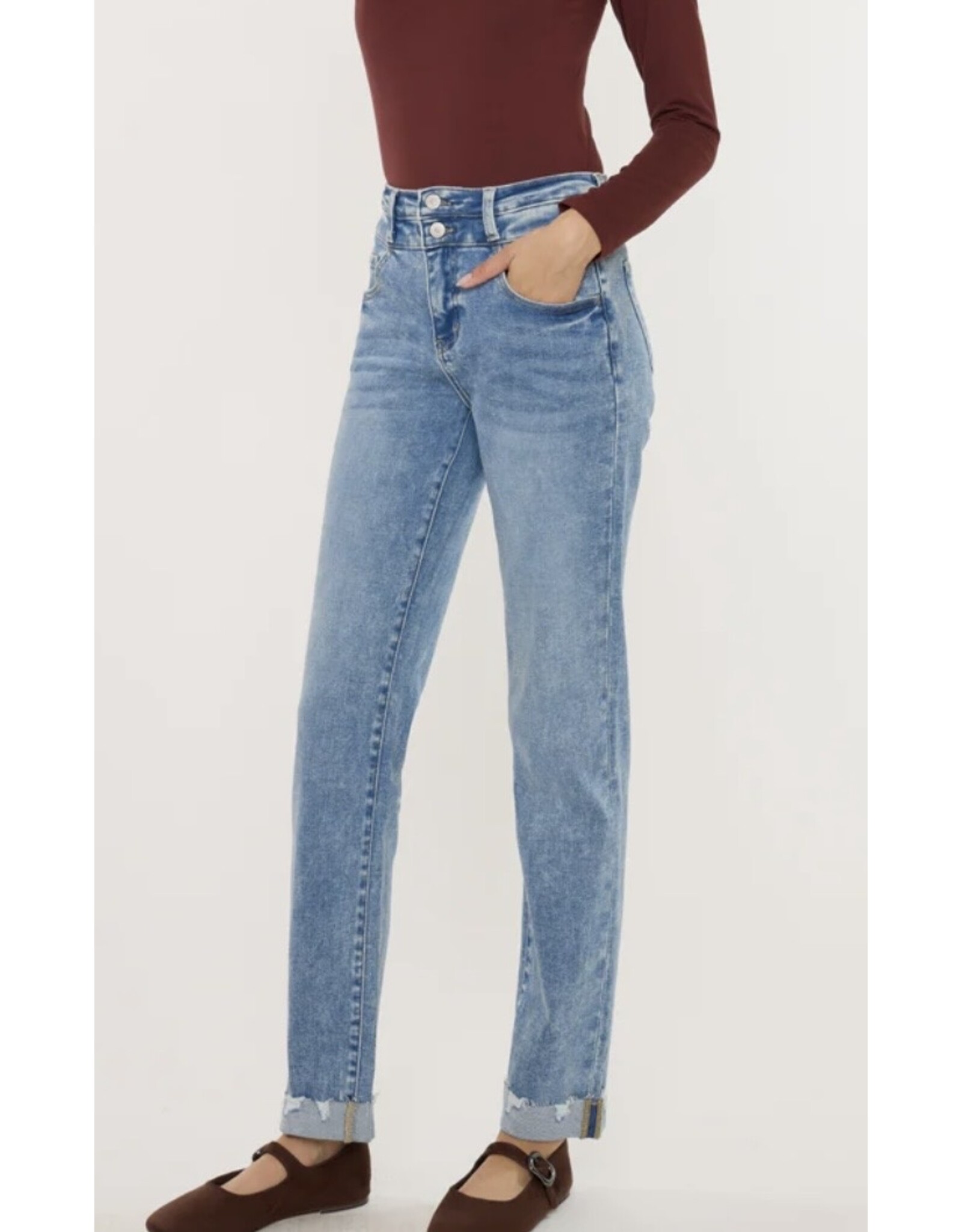 Kancan Solar HR Slim Straight Jeans