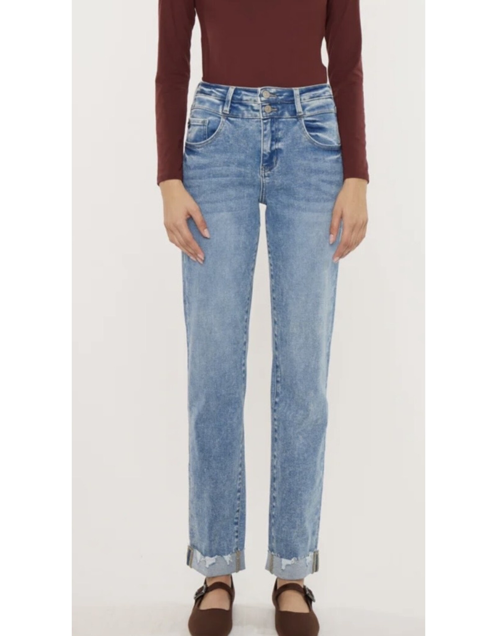 Kancan Solar HR Slim Straight Jeans