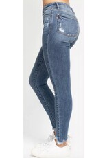 Judy Blue Judy Blue HW Skinny w Destroy & Shark Bit Hem