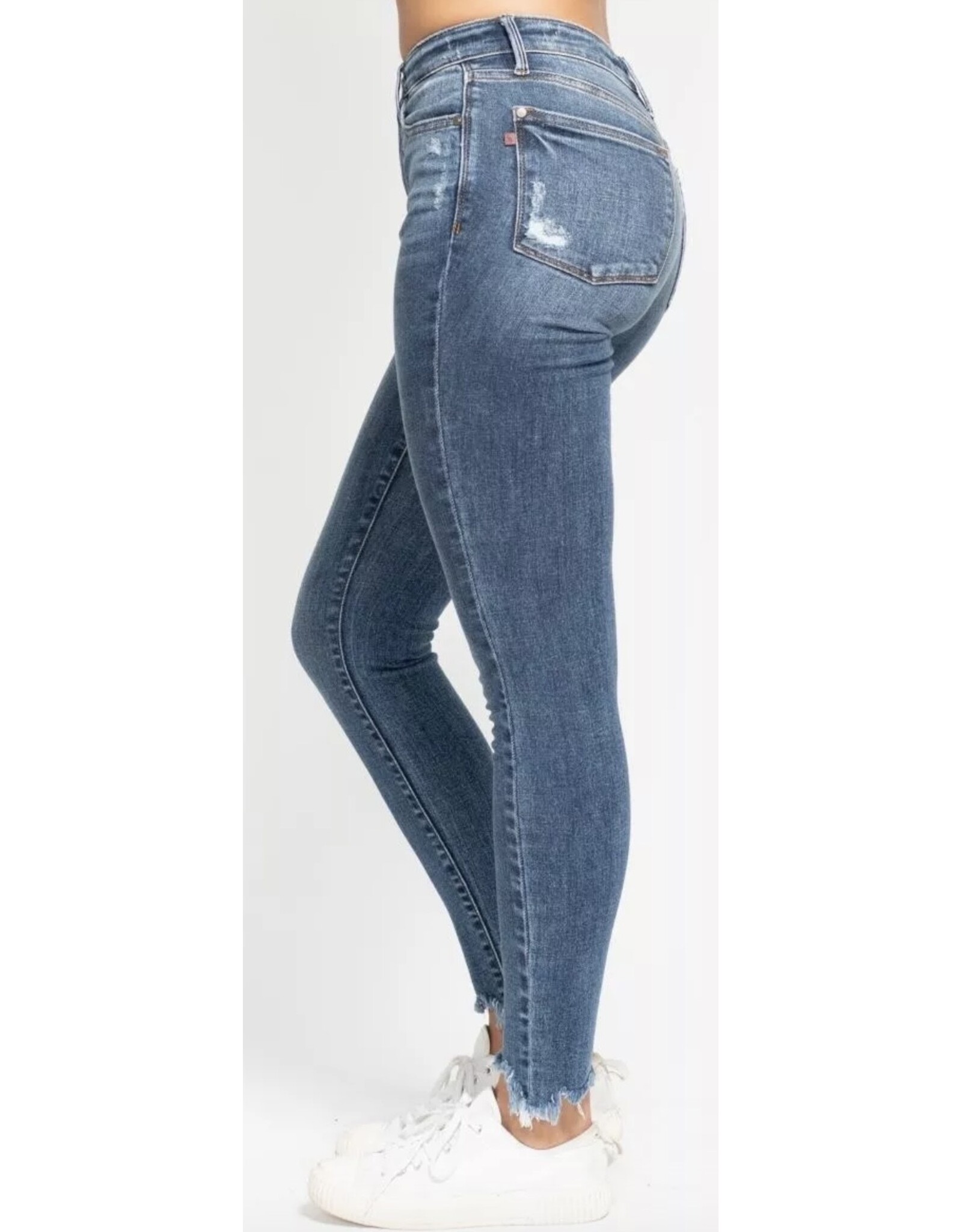 Judy Blue Judy Blue HW Skinny w Destroy & Shark Bit Hem