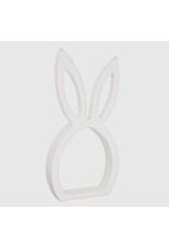 Small White Wood Bunny Head