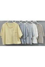 Short slv crew neck boxy top