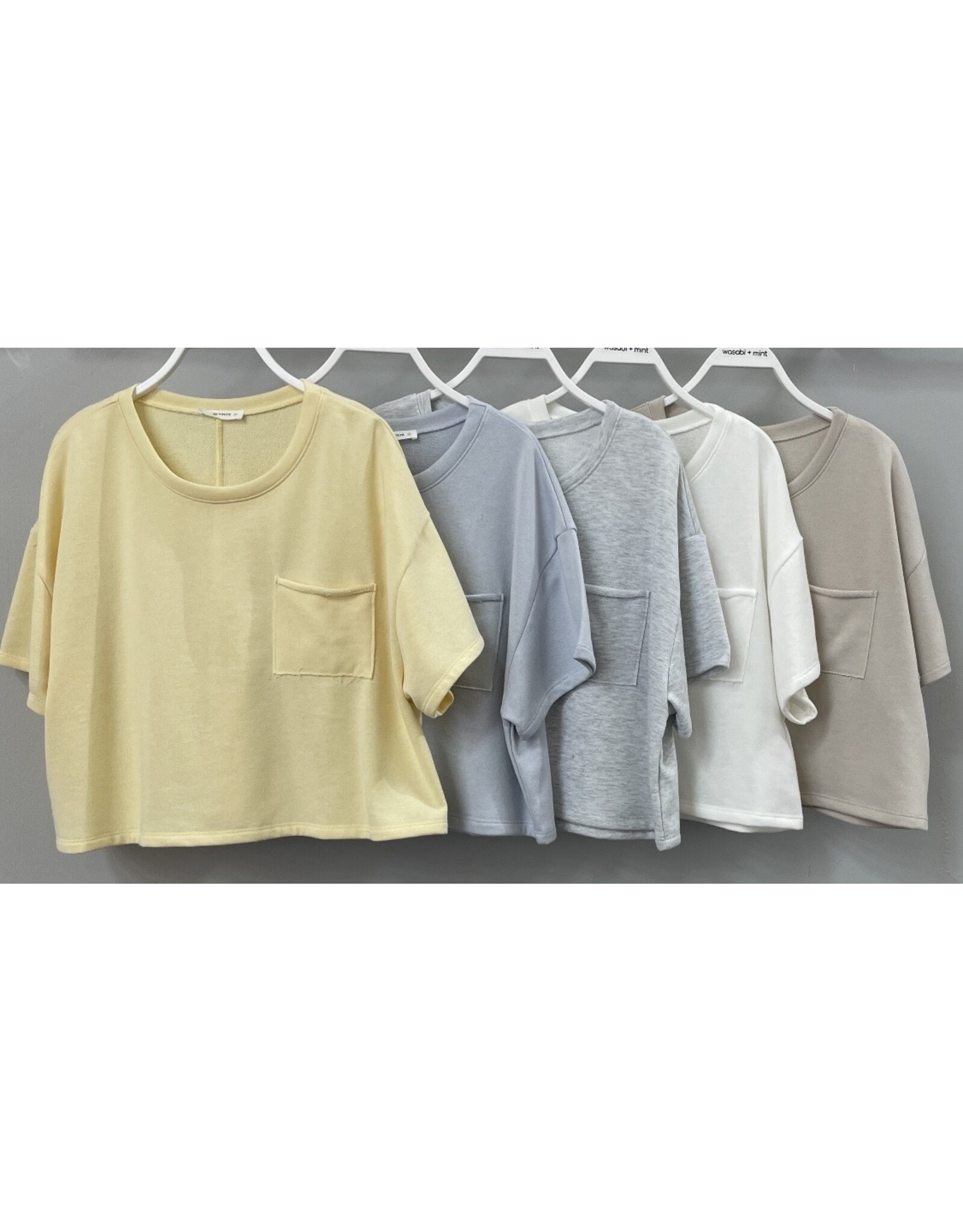 Short slv crew neck boxy top