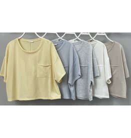 Short slv crew neck boxy top