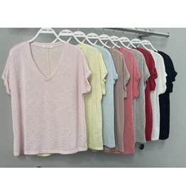 *Top Selling V Neck Haaci Slub T’