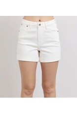 Judy Blue HW Aurora Weekender White Shorts