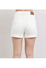 Judy Blue HW Aurora Weekender White Shorts