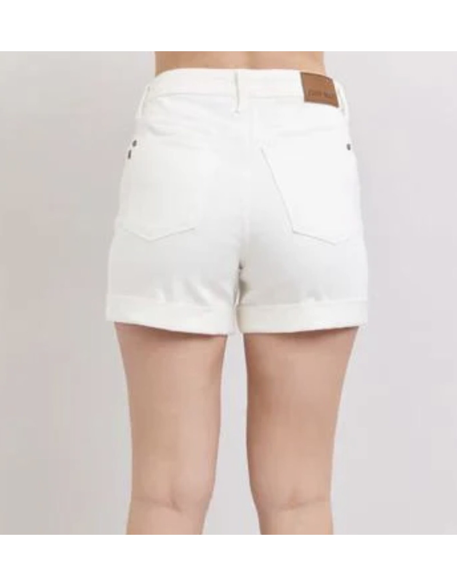 Judy Blue HW Aurora Weekender White Shorts