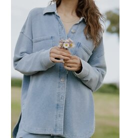 ZSupply ZSupply All Day Knit Denim Jacket Ocean Air Indigo