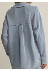 ZSupply ZSupply All Day Knit Denim Jacket Ocean Air Indigo