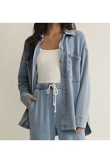 ZSupply ZSupply All Day Knit Denim Jacket Ocean Air Indigo