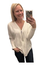 Popular dolman slv zipped top