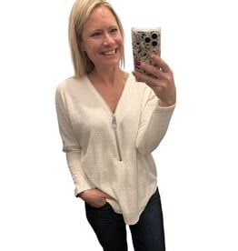 Popular dolman slv zipped top