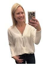 Popular dolman slv zipped top