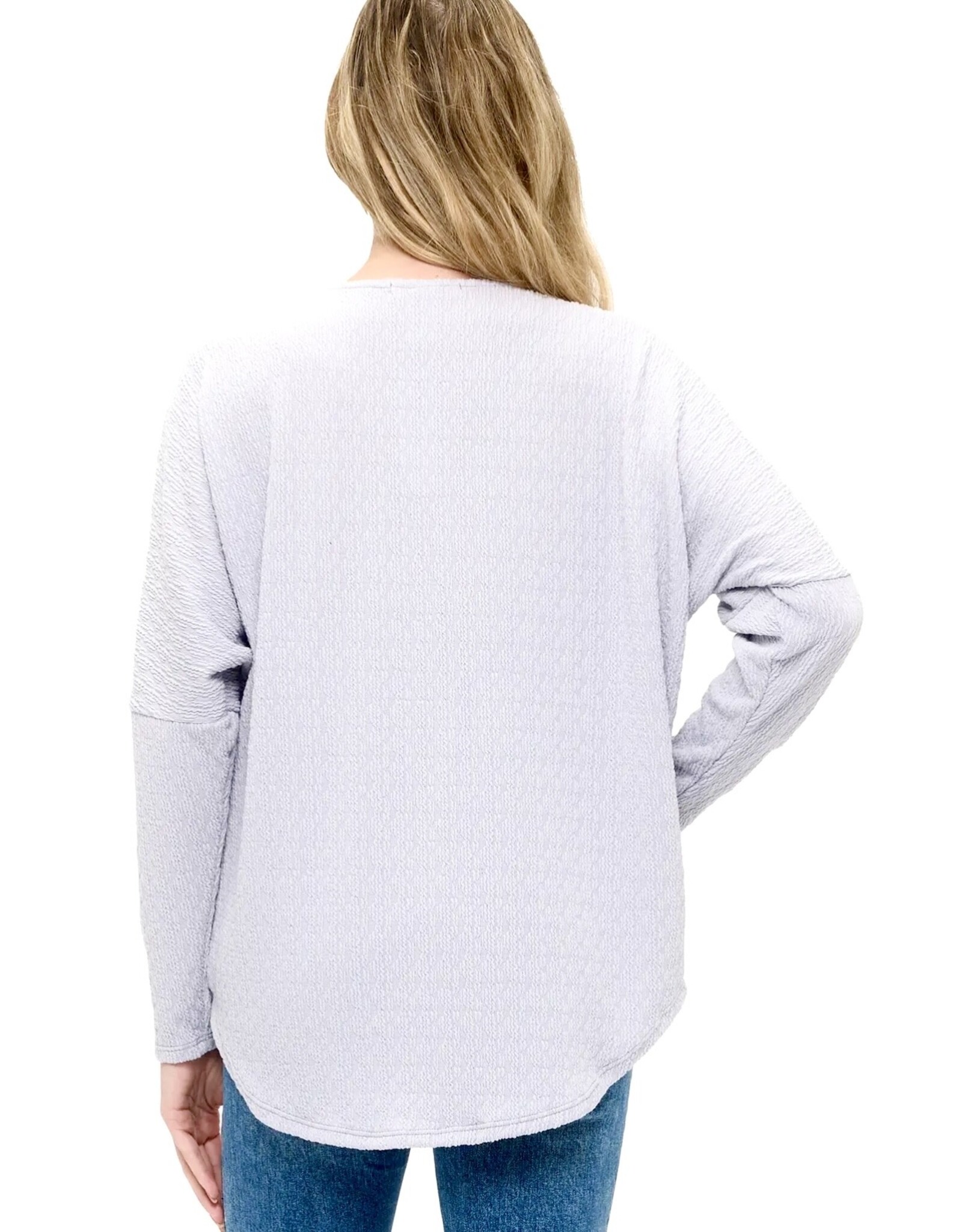 Popular dolman slv zipped top