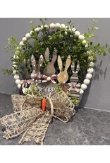 db Db bead wreath w/ family of bunnies