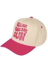 Girls Just Wanna Have Sun adjustable cap