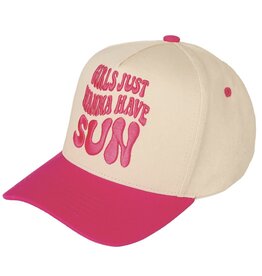 Girls Just Wanna Have Sun adjustable cap