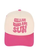 Girls Just Wanna Have Sun adjustable cap