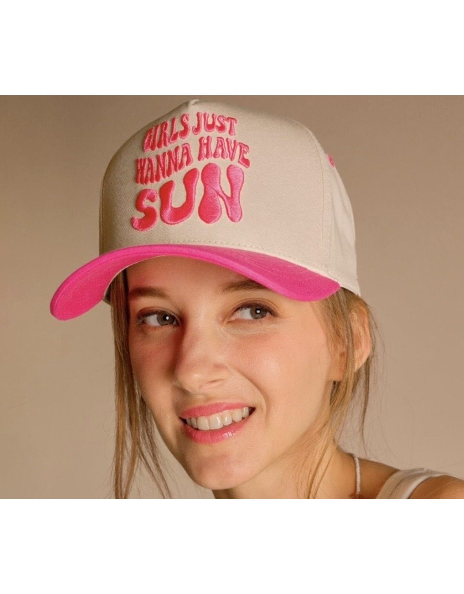 Girls Just Wanna Have Sun adjustable cap